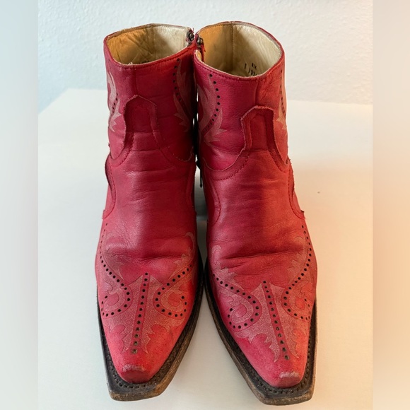 Corral Boots Red Laser Ankle Boots size 8 - Picture 2 of 7